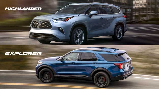 Toyota Highlander vs. Ford Explorer: ¿Cuál es más confiable?