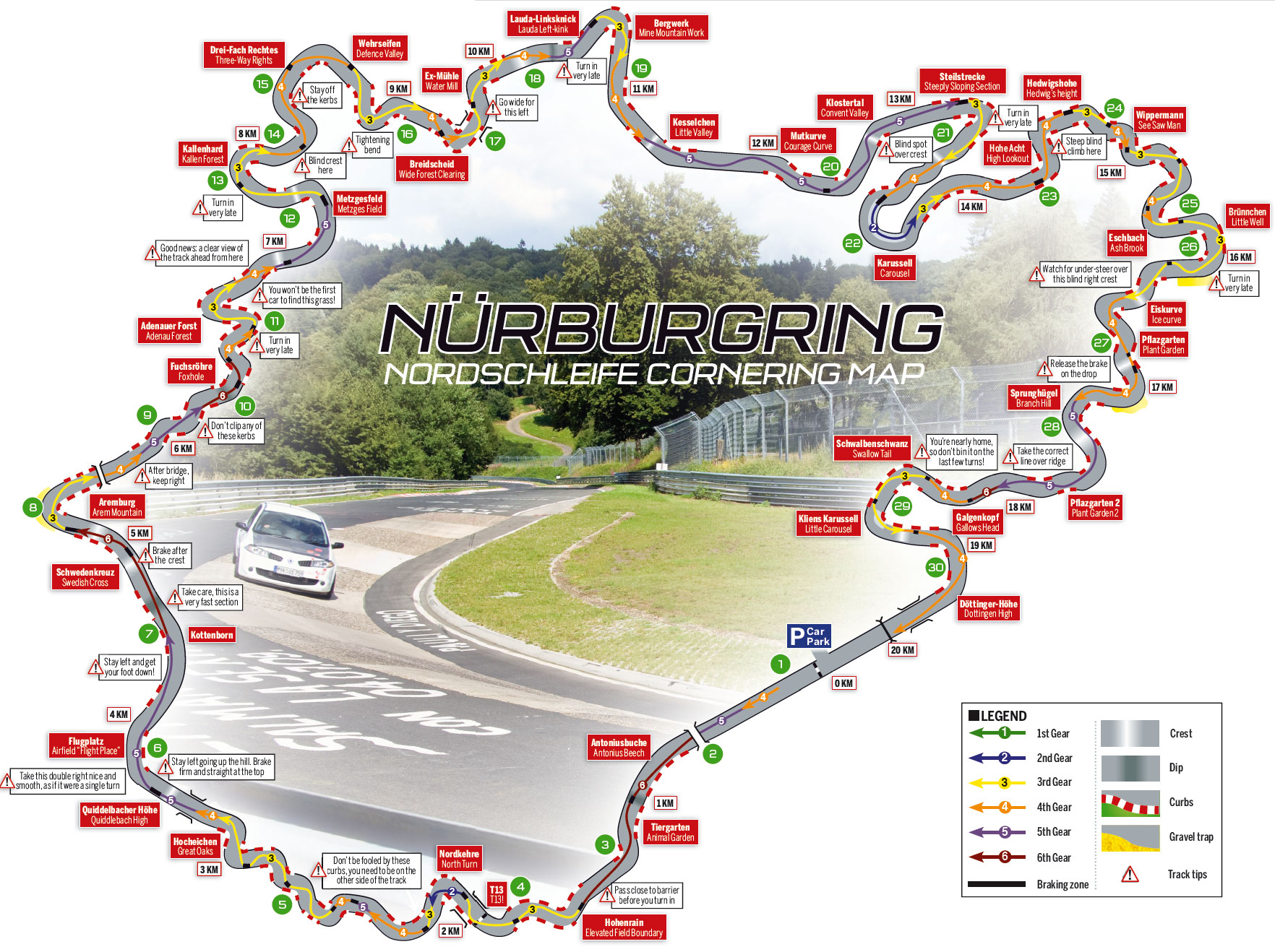 Mapa de Nurburgring