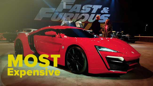 Los autos más caros que se muestran en las películas Fast & Furious